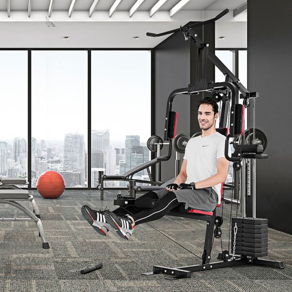 Costway – Multifunction Cross Trainer Workout Machine Strength Training Fitness Exercise – Black - Image 5