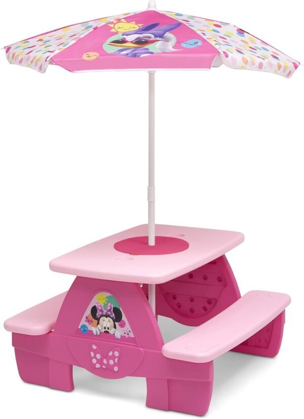 Delta Children 4 Seat Activity Picnic Table  Minnie Mouse