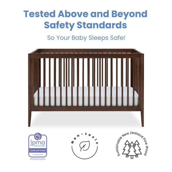 Delta Children Casey 6-in-1 Convertible Crib, Walnut Espresso - Image 7