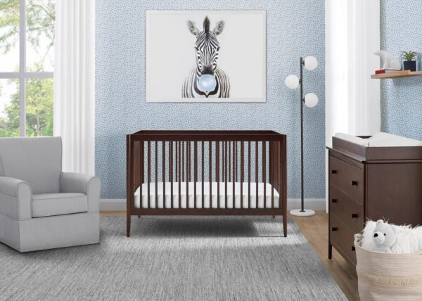 Delta Children Casey 6-in-1 Convertible Crib, Walnut Espresso - Image 3