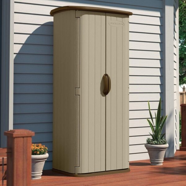 Double Wall Resin Outdoor Tool Storage Shed 70.5?H x 32.25?W x 26.5?D - Image 3