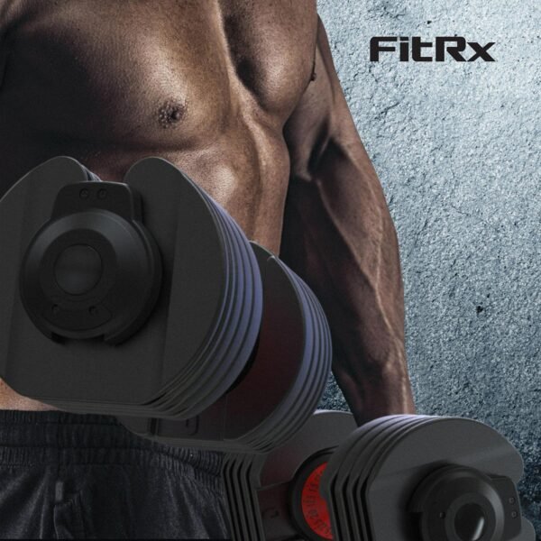 FitRx SmartBells Set Quick Select Adjustable Dumbbells, 5-52.5 lbs., Pair - Image 5