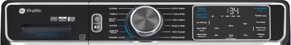GE Profile â€?5.3 Cu. Ft. Stackable Smart Front Load Washer with Steam and UltraFresh Vent System+ With OdorBlock â€?Sapphire Blue - Image 8