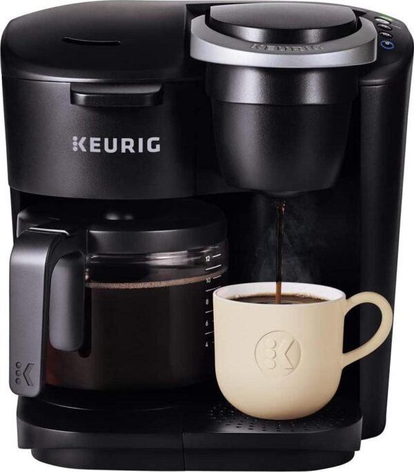 Keurig K-Duo Essentials Coffee Maker, with Single Serve K-Cup Pod and 12 Cup Carafe Brewer, Black - Image 2
