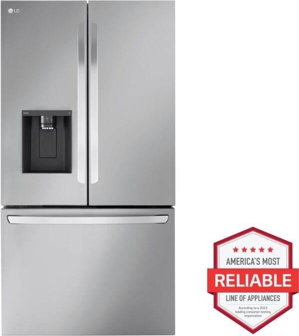 LG â€?Counter-Depth MAX 25.5 Cu. Ft. French Door Smart Refrigerator with Dual Ice â€?Stainless Steel - Image 11