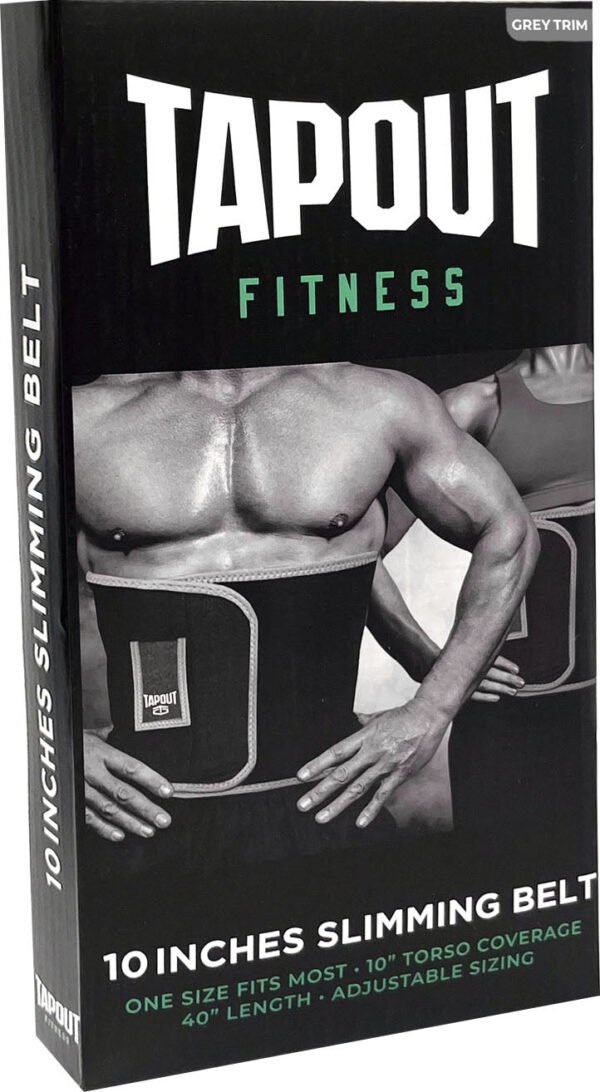 Tapout ¨C 10in Slimmer Belt with Pocket ¨C Black with Grey - Image 6