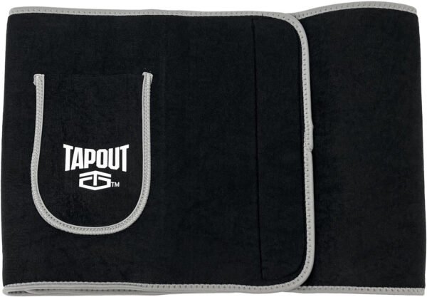 Tapout ¨C 10in Slimmer Belt with Pocket ¨C Black with Grey - Image 8