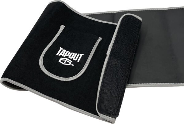 Tapout ¨C 10in Slimmer Belt with Pocket ¨C Black with Grey - Image 7