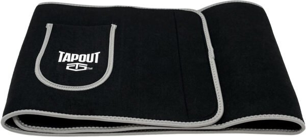 Tapout ¨C 10in Slimmer Belt with Pocket ¨C Black with Grey - Image 5