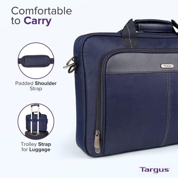 Targus ¨C 15¨C16¡± Classic Slim Briefcase ¨C Blue - Image 10