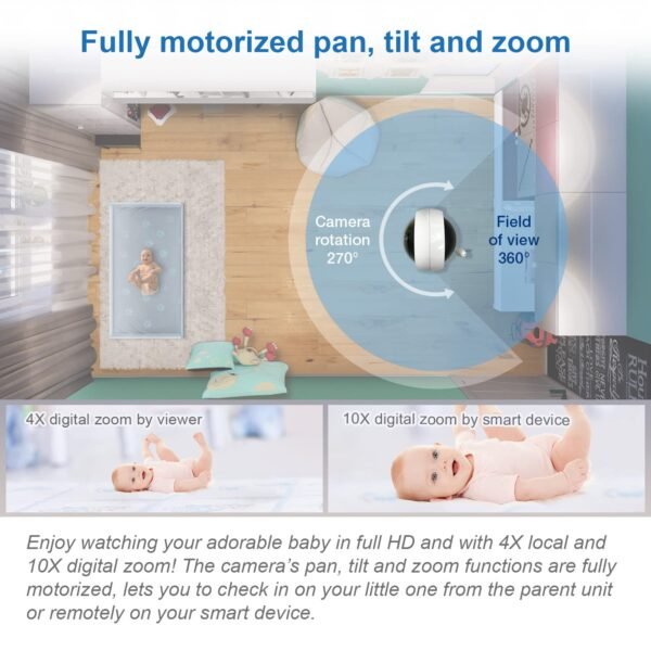 VTech RM7764 2HD BabyMonitor NightVision Temperature - Image 18