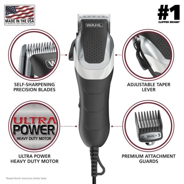 Wahl Pro-Series Elite, Ultra Power Heavy Duty Hair Clipper, 79775 ¨C Black - Image 12