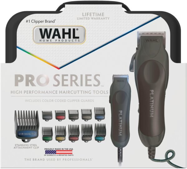 Wahl ¨C Pro Series High Performance Ultra Power Heavy Duty Corded Haircutting Combo Kit w/ Color Coded Guards ¨C 79804-100 ¨C Black - Image 12