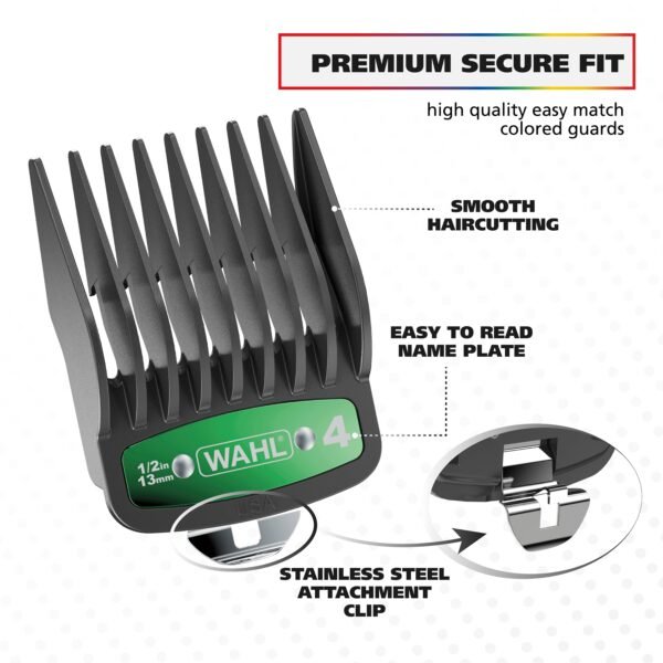Wahl ¨C Pro Series High Performance Ultra Power Heavy Duty Corded Haircutting Combo Kit w/ Color Coded Guards ¨C 79804-100 ¨C Black - Image 10