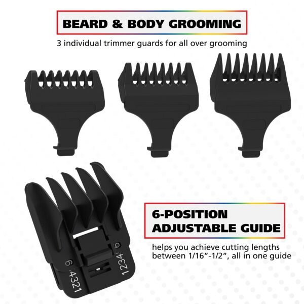 Wahl ¨C Pro Series High Performance Ultra Power Heavy Duty Corded Haircutting Combo Kit w/ Color Coded Guards ¨C 79804-100 ¨C Black - Image 9