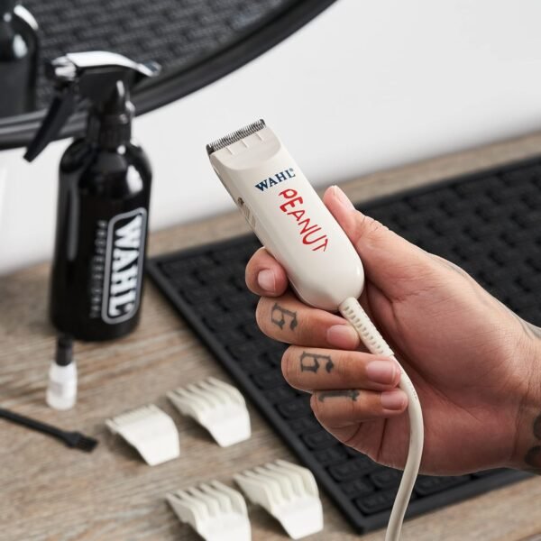 Wahl Professional ¨C Classic White Peanut ¨C Professional Beard Trimmer and Hair Clipper Kit ¨C Adjustable Hair Cutting Tool with 4 Guide Combs - Image 7
