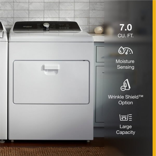 Whirlpool ¨C 7.0 Cu. Ft. Gas Dryer with Moisture Sensing ¨C White - Image 12