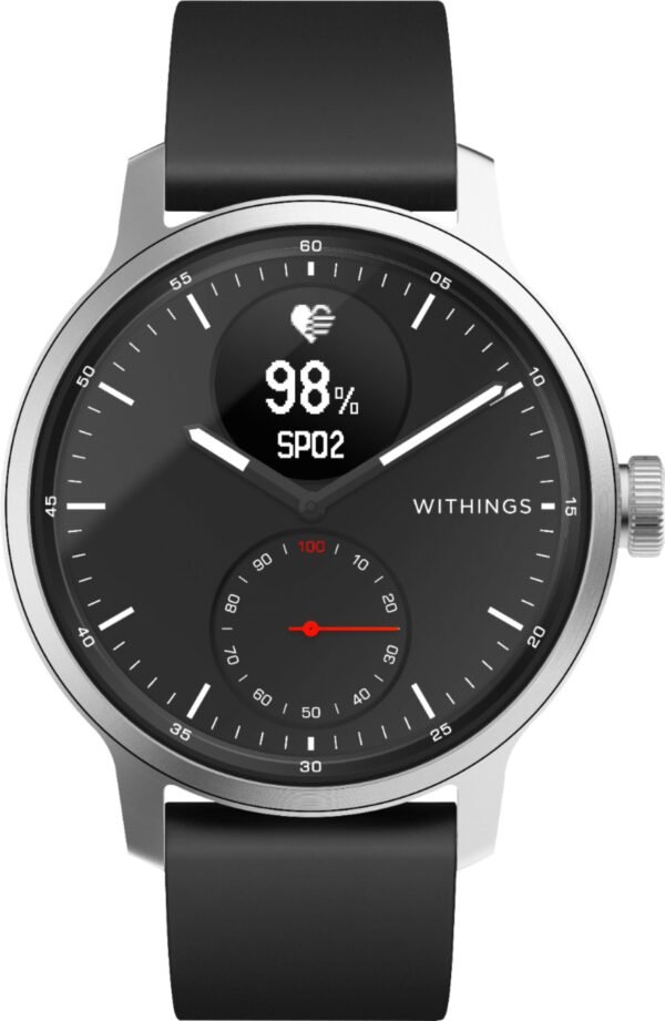 Withings ¨C SCANWATCH ¨C Hybrid Smartwatch with ECG, heart rate and oximeter ¨C 42mm ¨C Black - Image 5