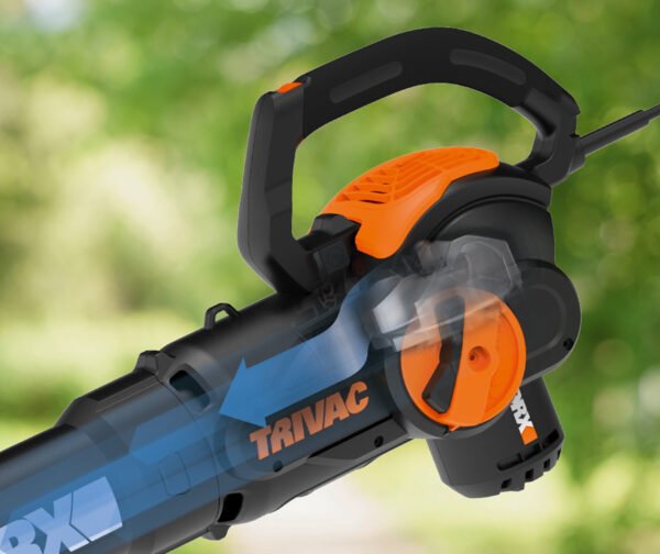 WORX ¨C 12 Amp TRIVAC 75 MPH 600 CFM Electric Leaf Blower/Mulcher/Vacuum ¨C Black - Image 10