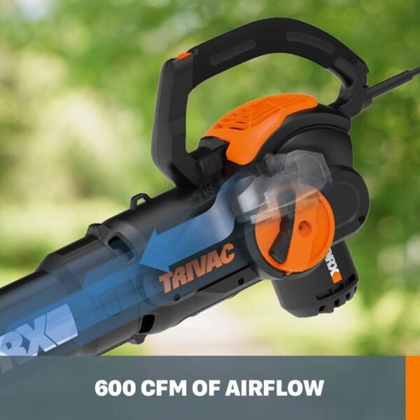 WORX ¨C 12 Amp TRIVAC 75 MPH 600 CFM Electric Leaf Blower/Mulcher/Vacuum ¨C Black - Image 12