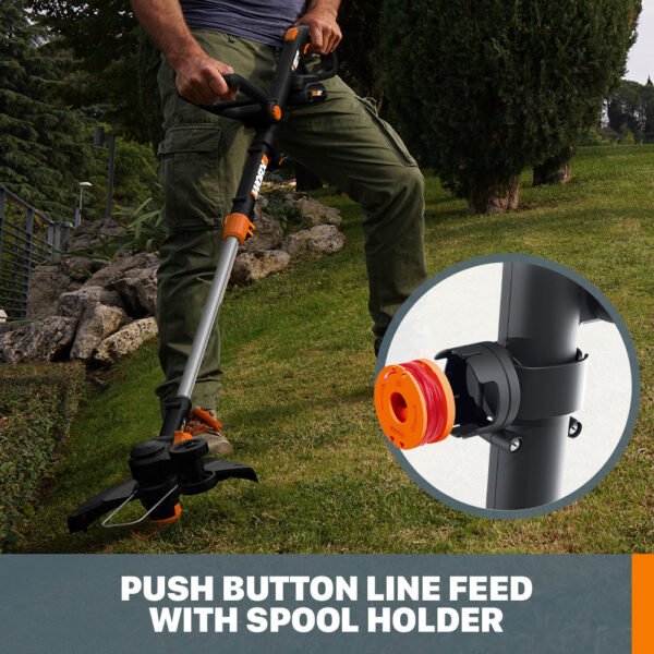 WORX ¨C 20V 12¡ä¡ä Brushless Cordless String Trimmer (1 x 4.0Ah and 1 x Charger) ¨C Black - Image 10