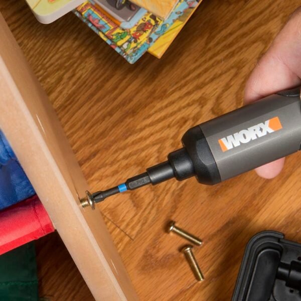 WORX ¨C 4V 3-Speed Compact Screwdriver with 12 Accessory Bits, Dual LED Lights, and 3 Gear Torque ¨C Black - Image 11