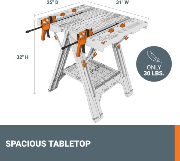 WORX ¨C Pegasus Folding Work Table & Sawhorse - Image 15