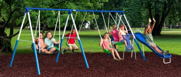 XDP Recreation All Star Playground Metal Swing Set for up to 7 Children - Image 16