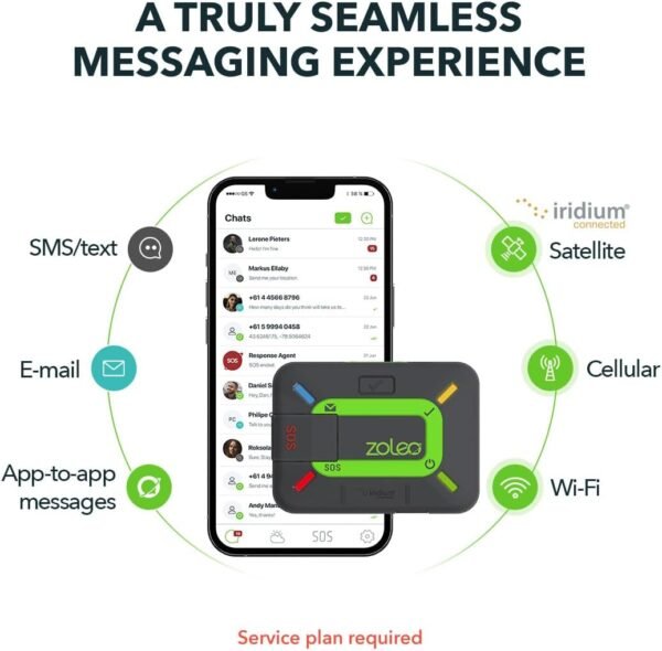 ZOLEO Satellite Communicator ¨C Two-way Global SMS Text Messenger & Email  Emergency SOS Alerting  Check-in & GPS Location ¨C Android iOS Smartphone Accessory - Image 6