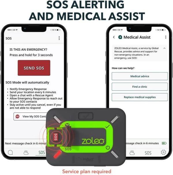 ZOLEO Satellite Communicator ¨C Two-way Global SMS Text Messenger & Email  Emergency SOS Alerting  Check-in & GPS Location ¨C Android iOS Smartphone Accessory - Image 7